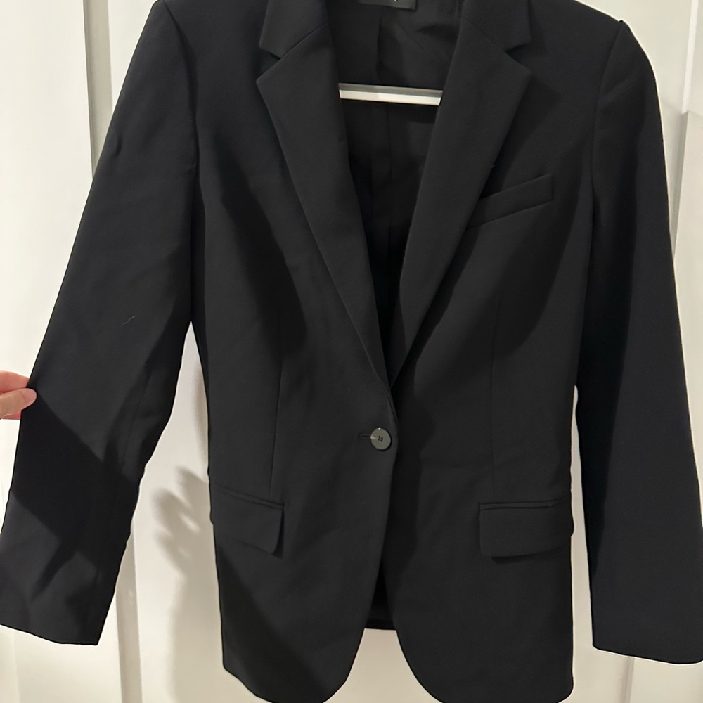 Theory Black Blazer Classic Tailored Suit Jacket